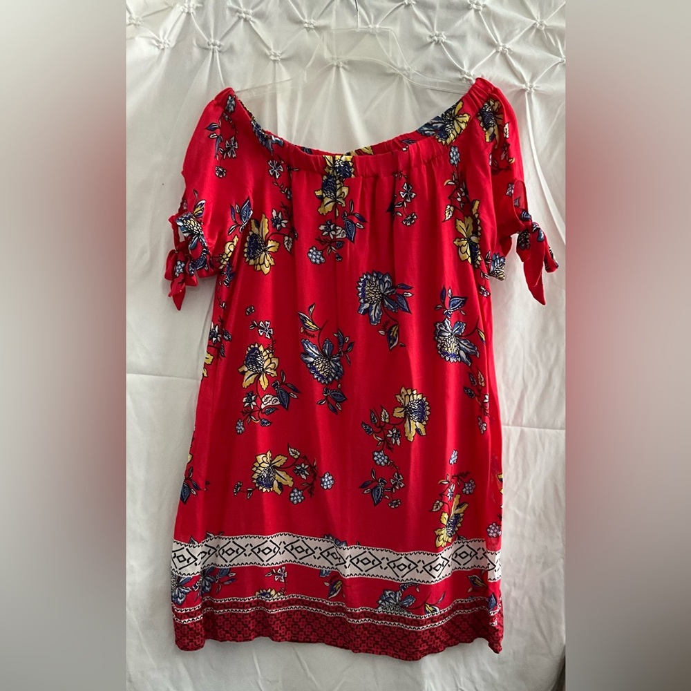 Sequin Hearts Red Floral Dress